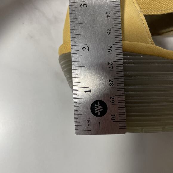 Fly London CRISSCROSS Peeptoe Sandal Size 10/41 Bumblebee Bronze Block Heel NEW - Picture 13 of 13